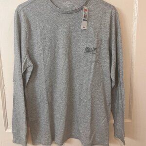 NWT Vineyard Vines Kid's Gray Unisex Long Sleeve Tee